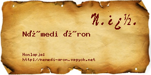 Némedi Áron névjegykártya
